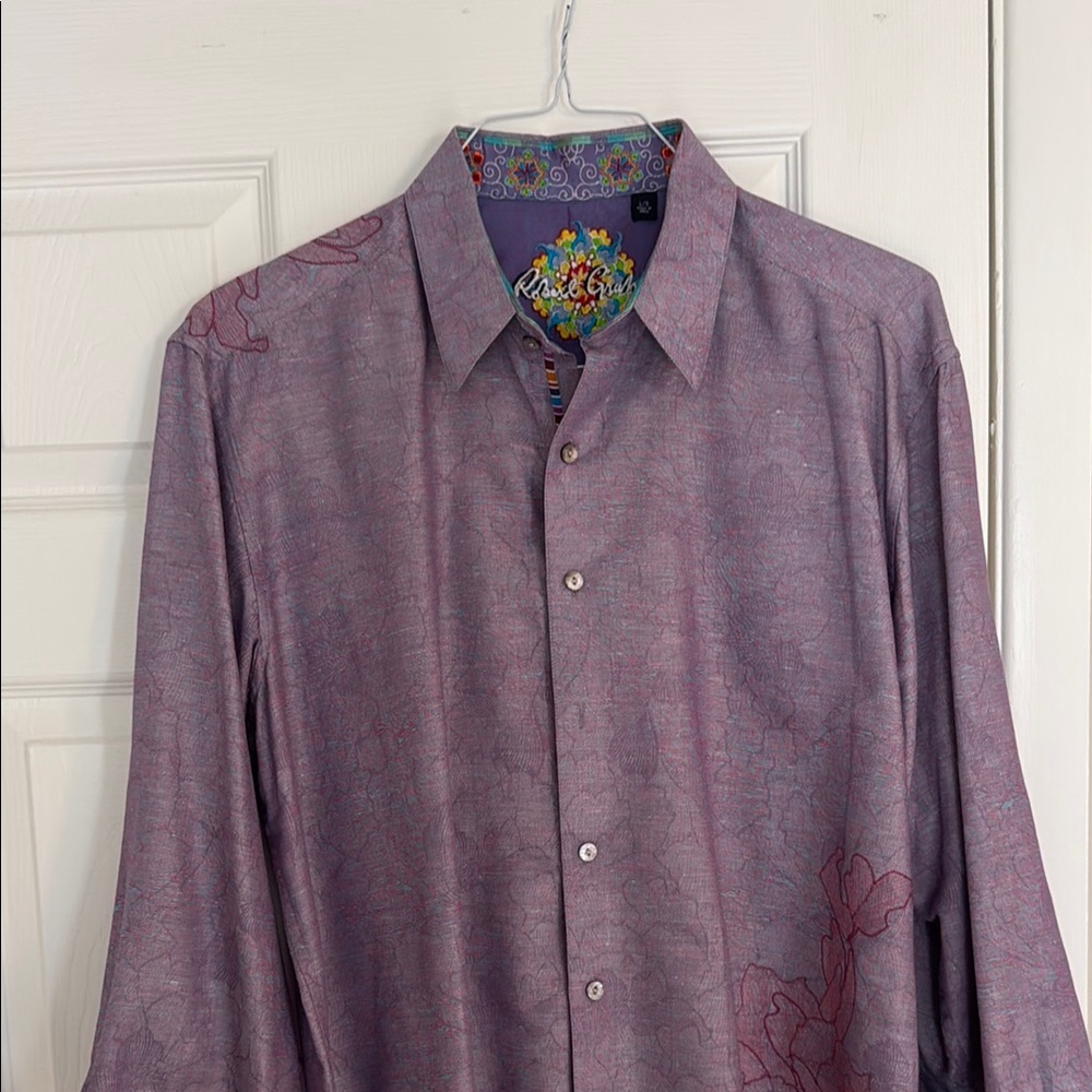 Robert Graham Purple Casual Button Down Shirt
